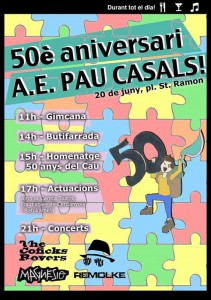 Cartell del 50è aniversari del A.E. Pau Casals