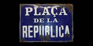 Placa de carrer plaça republica_alta